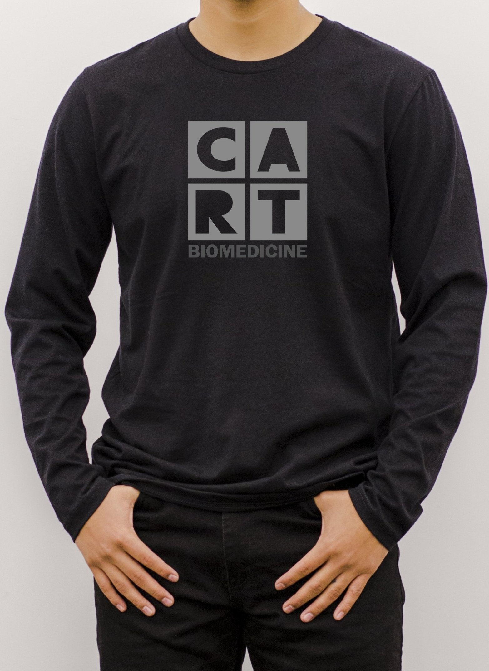 Long Sleeve T-Shirt (Unisex fit) - Biomedicine black/grey logo