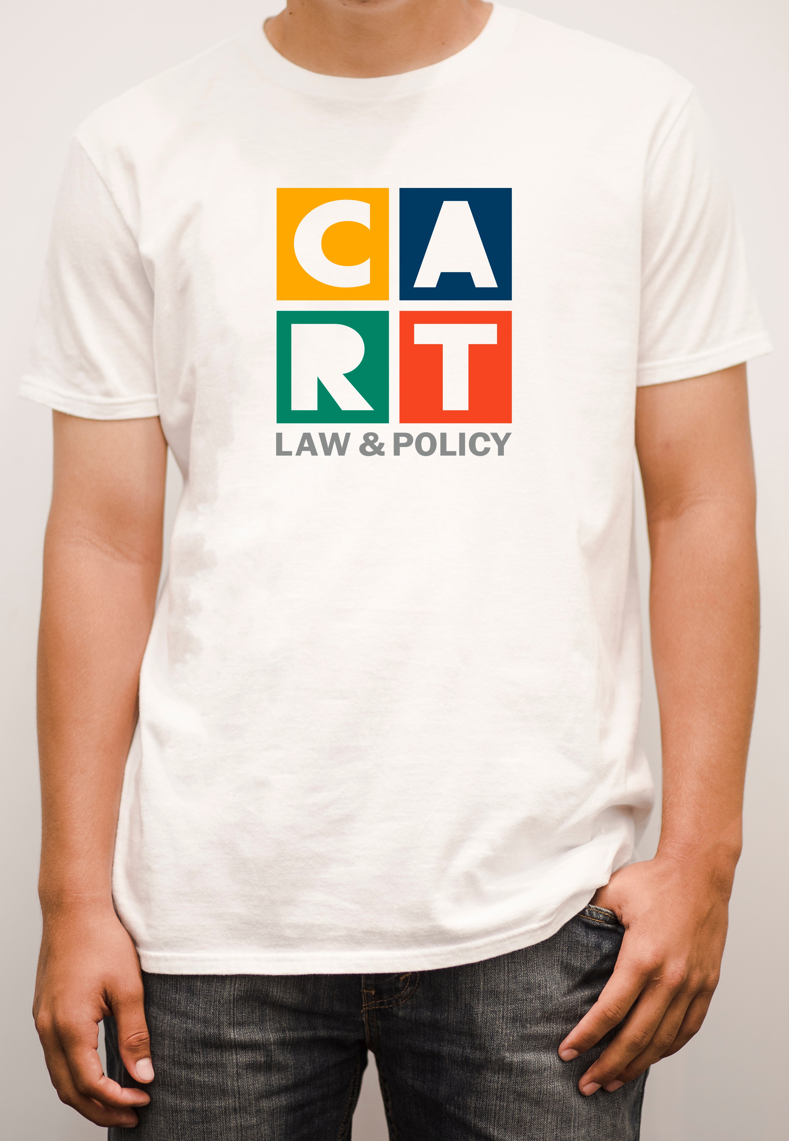 Short sleeve t-shirt - law & policy grey/multicolor logo