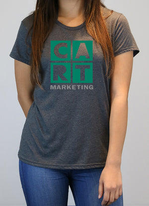 Women's short sleeve t-shirt - marketing grey/green