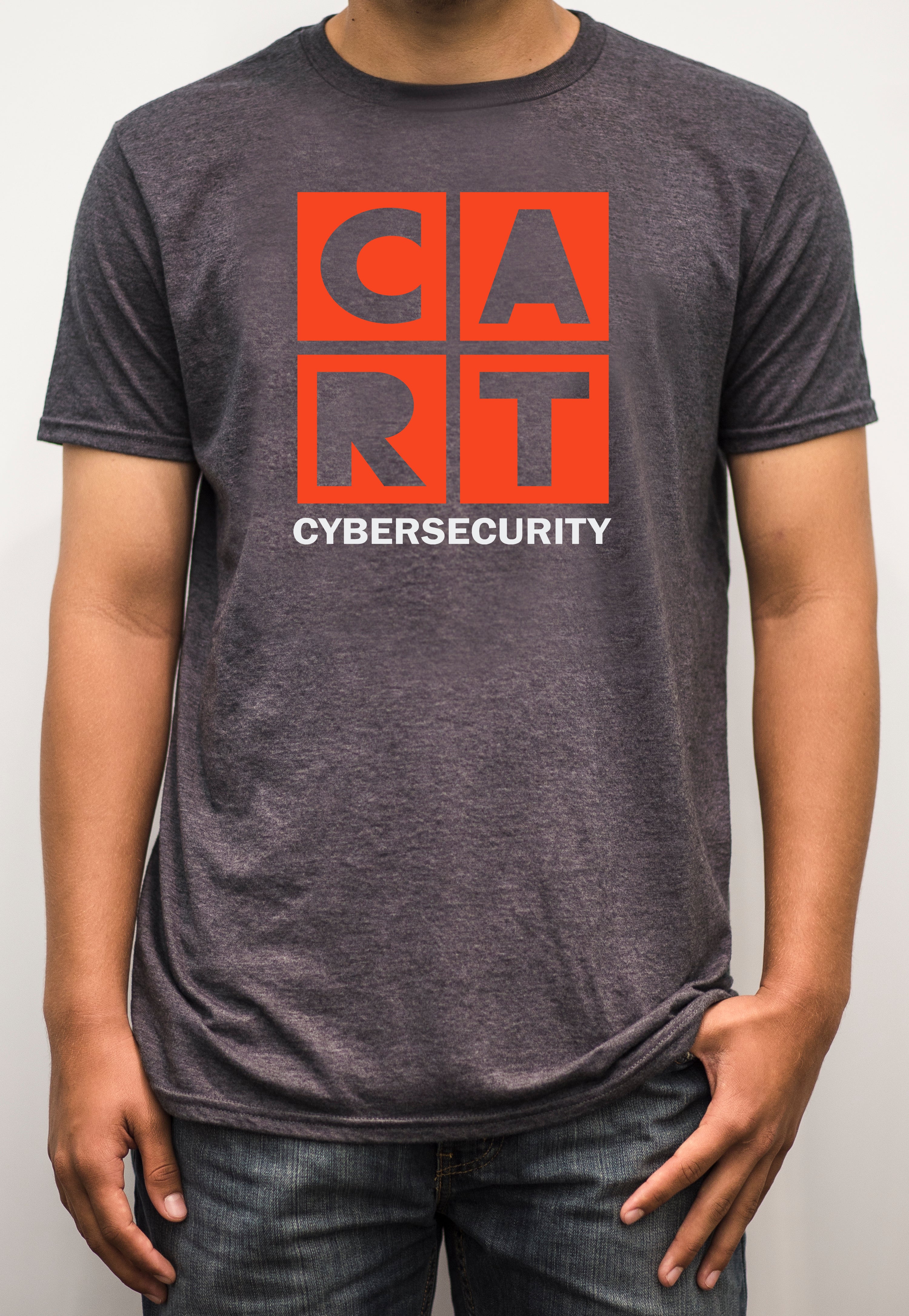 Short sleeve t-shirt - cybersecurity grey/red