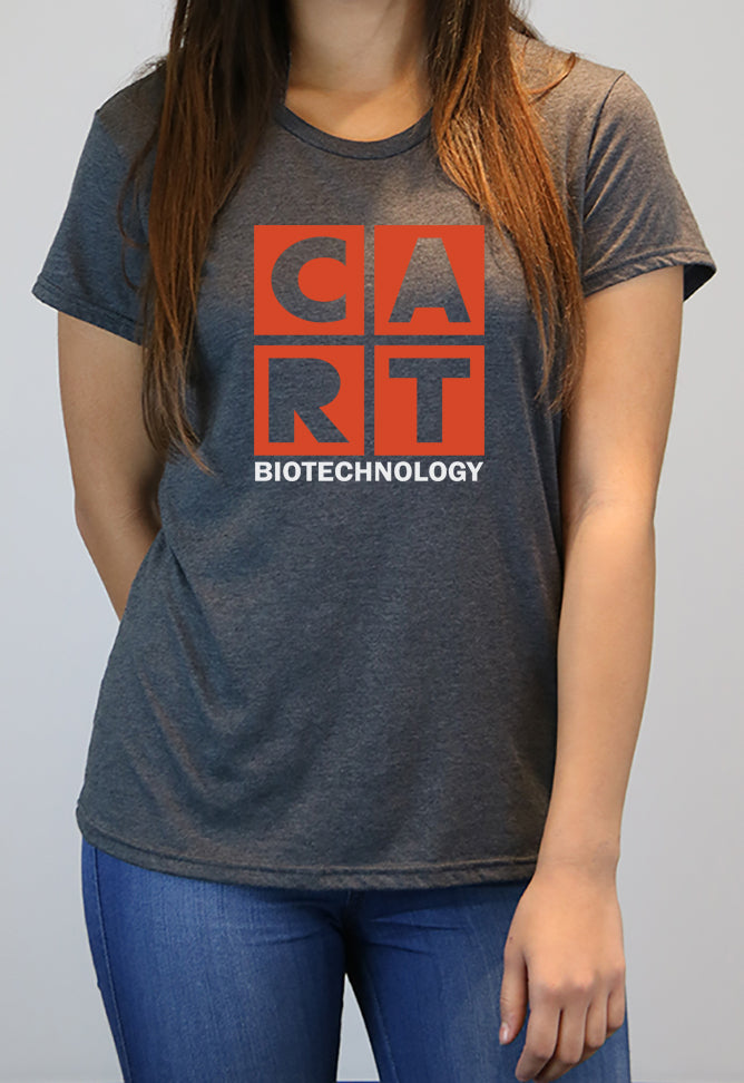 Women's short sleeve t-shirt - biotechnology grey/red logo