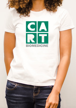Women's short sleeve t-shirt - biomedicine grey/green logo