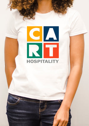 Women's short sleeve t-shirt - hospitality grey/multicolor logo