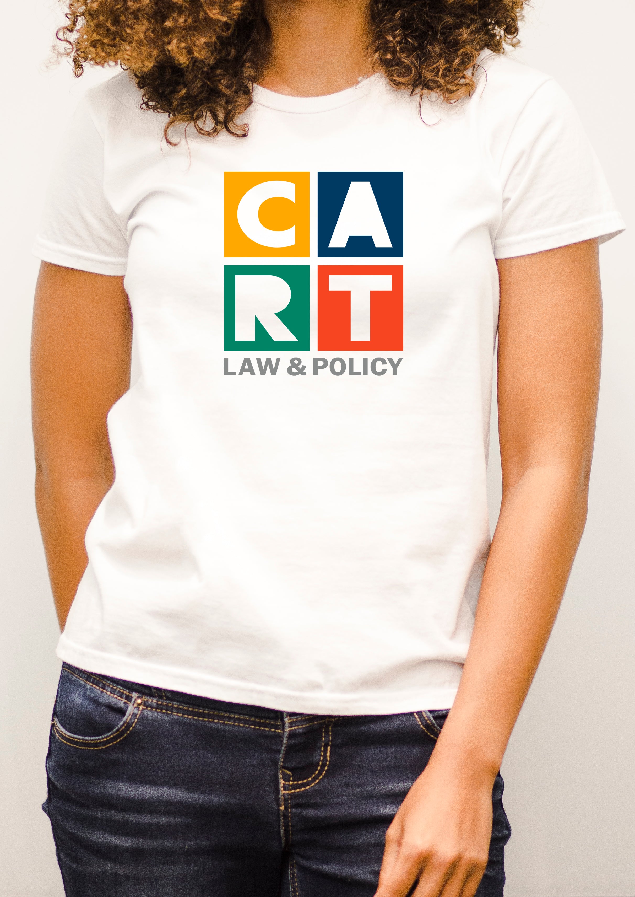 Women's short sleeve t-shirt - law and policy multicolor/grey