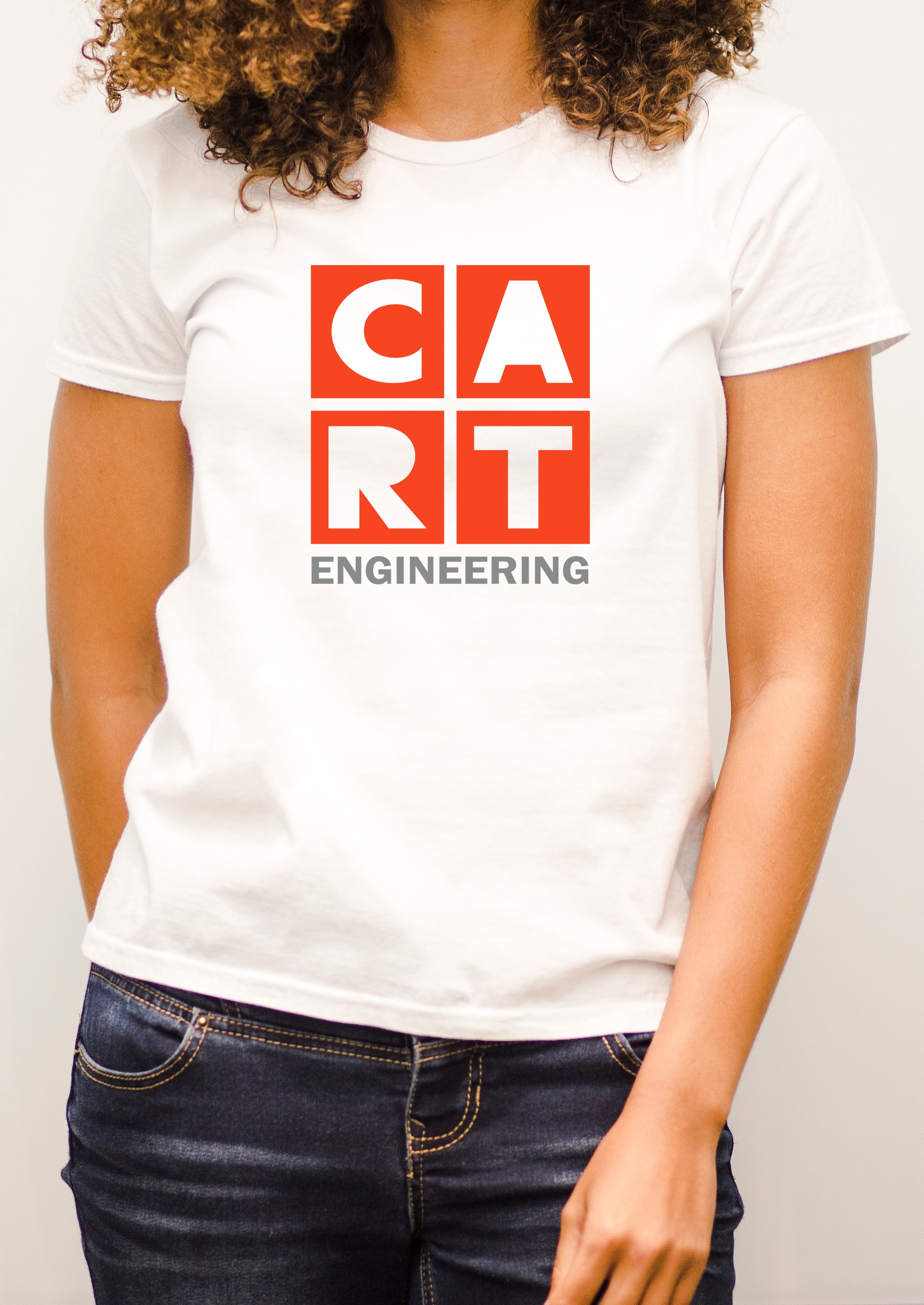 Women's short sleeve t-shirt - engineering grey/red logo