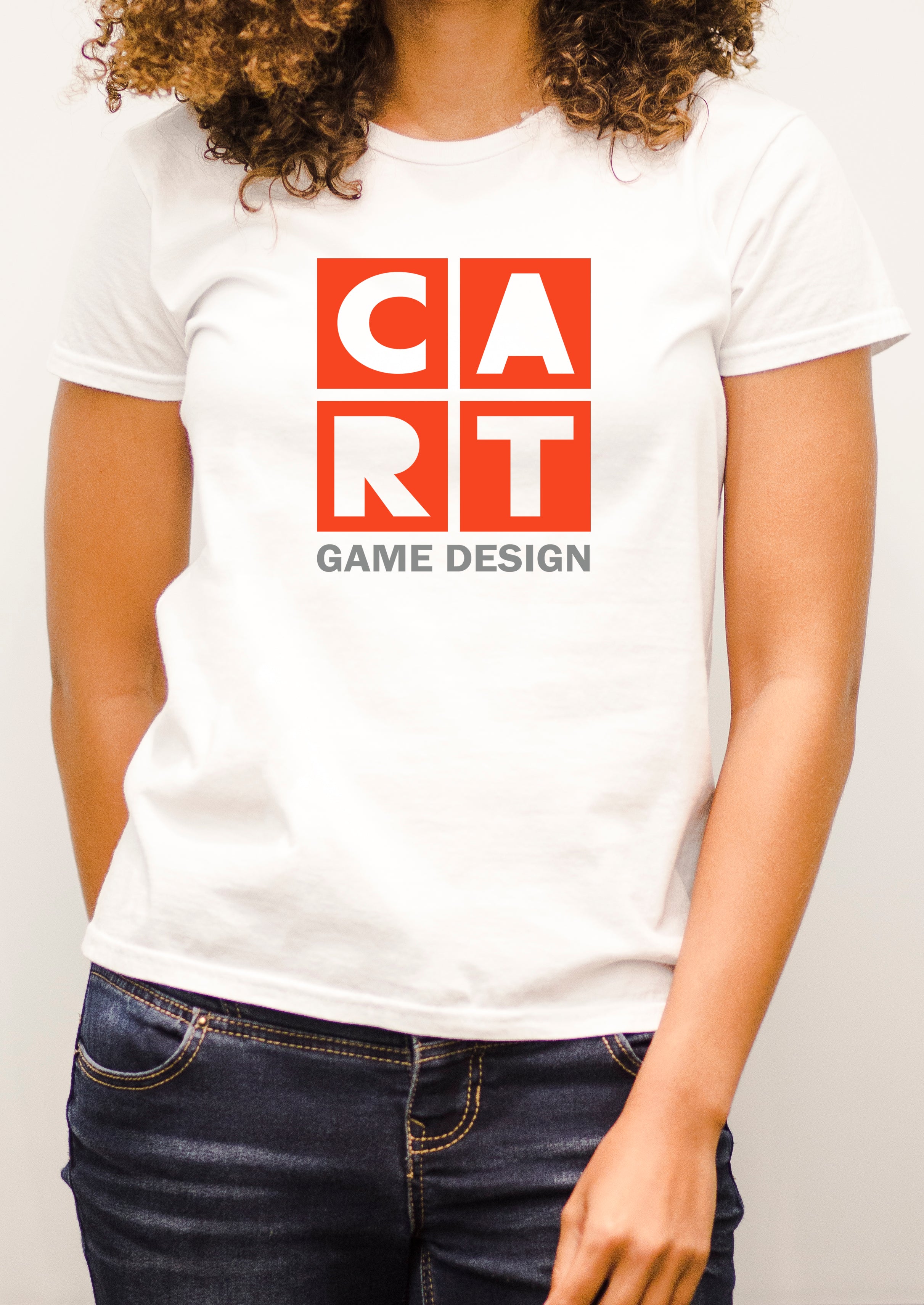 Women's short sleeve t-shirt - game design grey/red