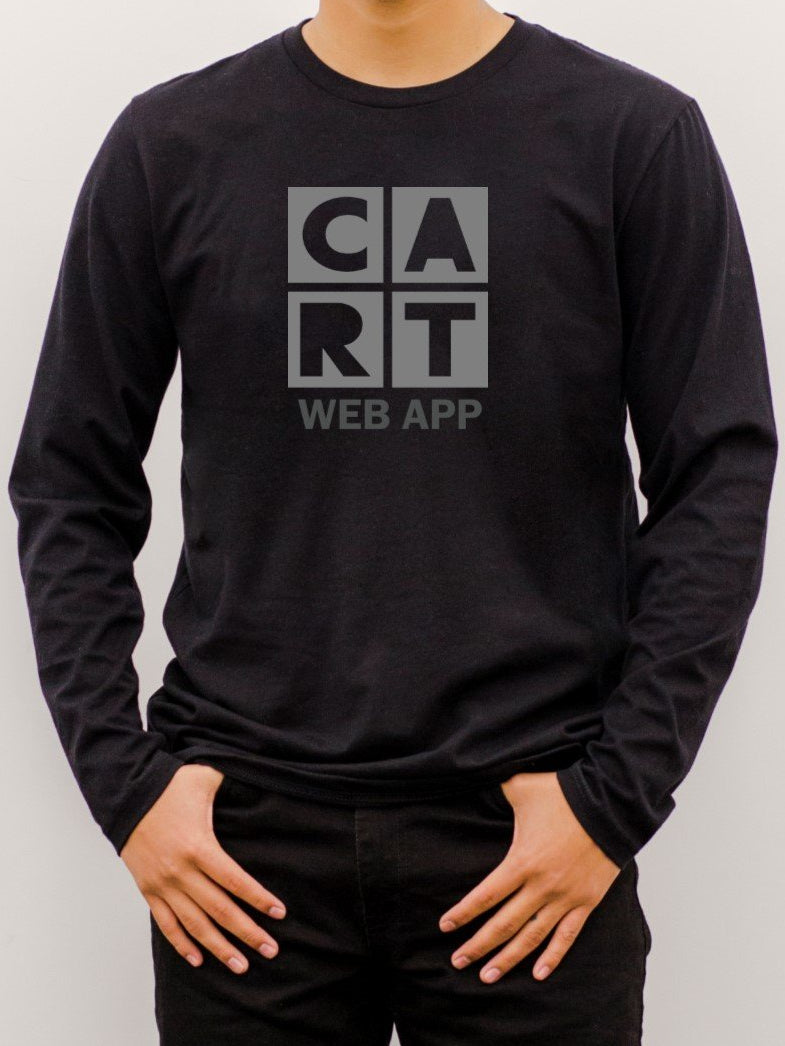 Long Sleeve T-Shirt (Unisex fit) - Web App black/grey logo