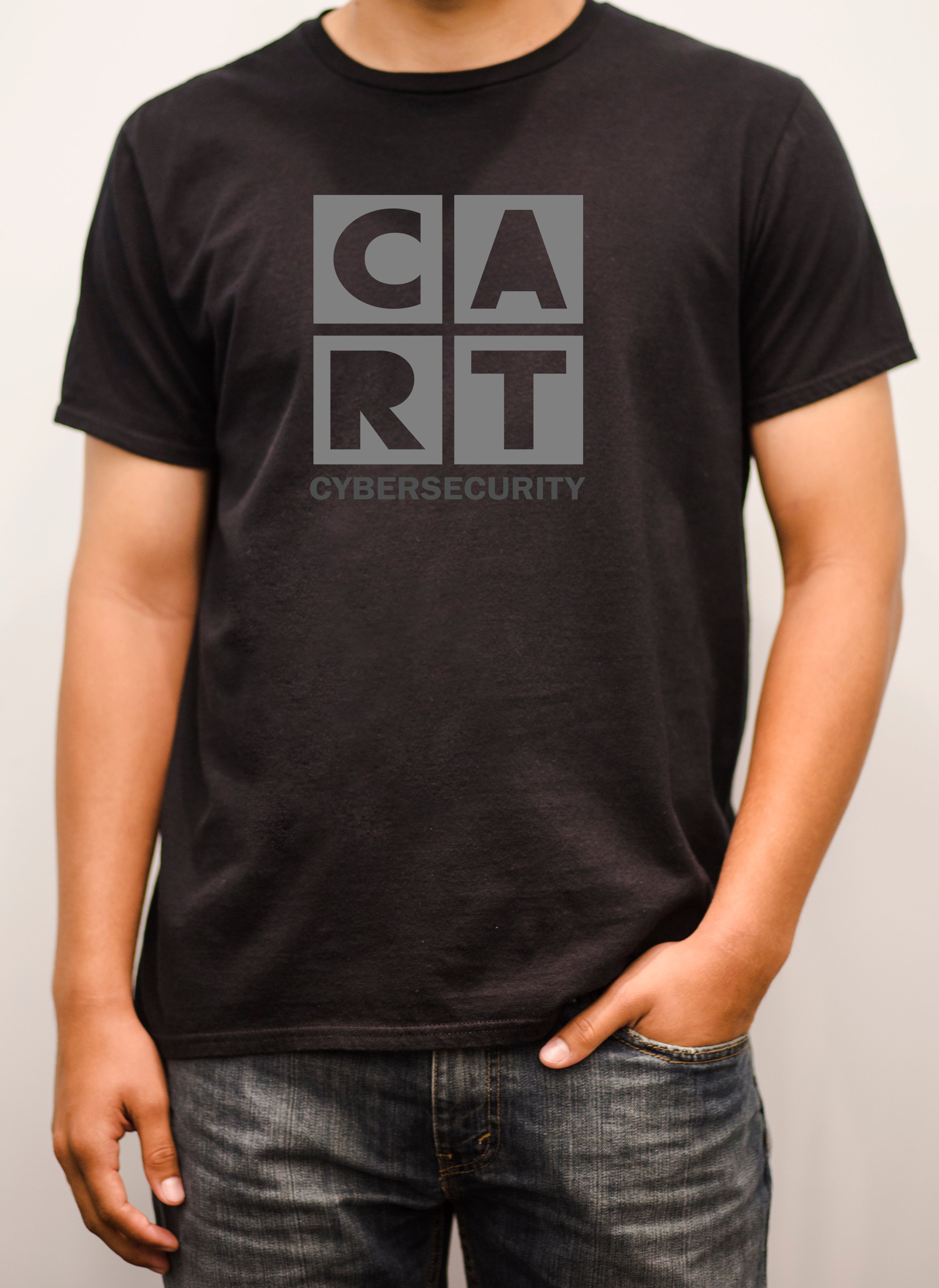 Short sleeve t-shirt (Unisex fit) - cybersecurity black/grey logo