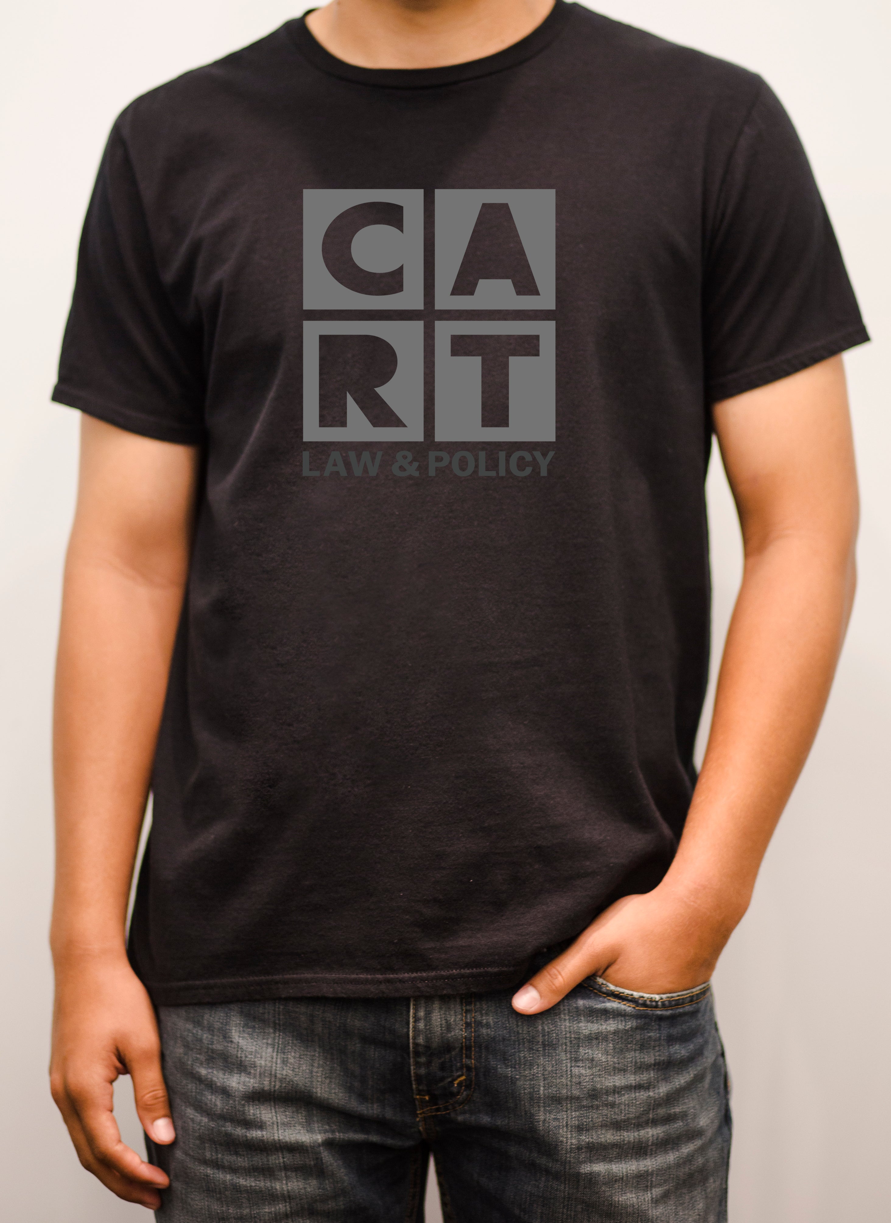 Short sleeve t-shirt (Unisex fit) - Law & Policy black/grey logo