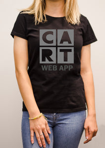 Women's short sleeve t-shirt - web application black/grey