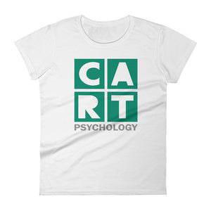 Women's short sleeve t-shirt - psychology grey/green