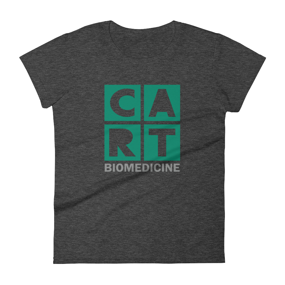 Women's short sleeve t-shirt - biomed grey/green logo