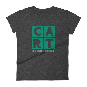 Women's short sleeve t-shirt - biomed grey/green logo