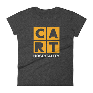 Women's short sleeve t-shirt - hospitality grey/yellow logo