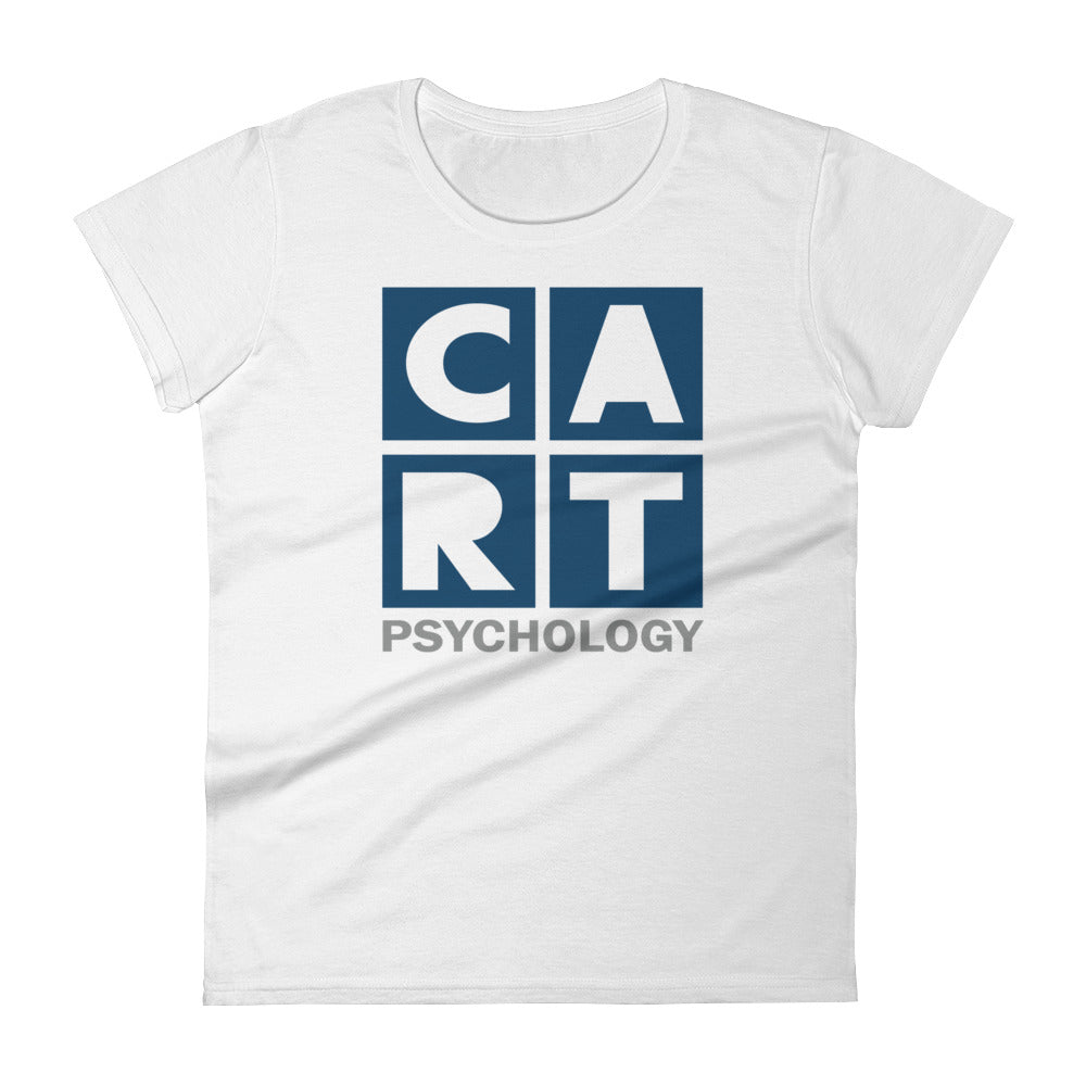 Women's short sleeve t-shirt - psychology grey/blue