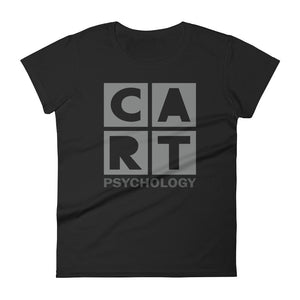 Women's short sleeve t-shirt - Psychology black/grey logo