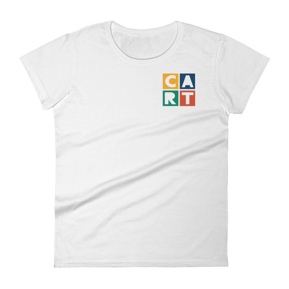 Women's short sleeve t-shirt - feminine fit color chest CART logo
