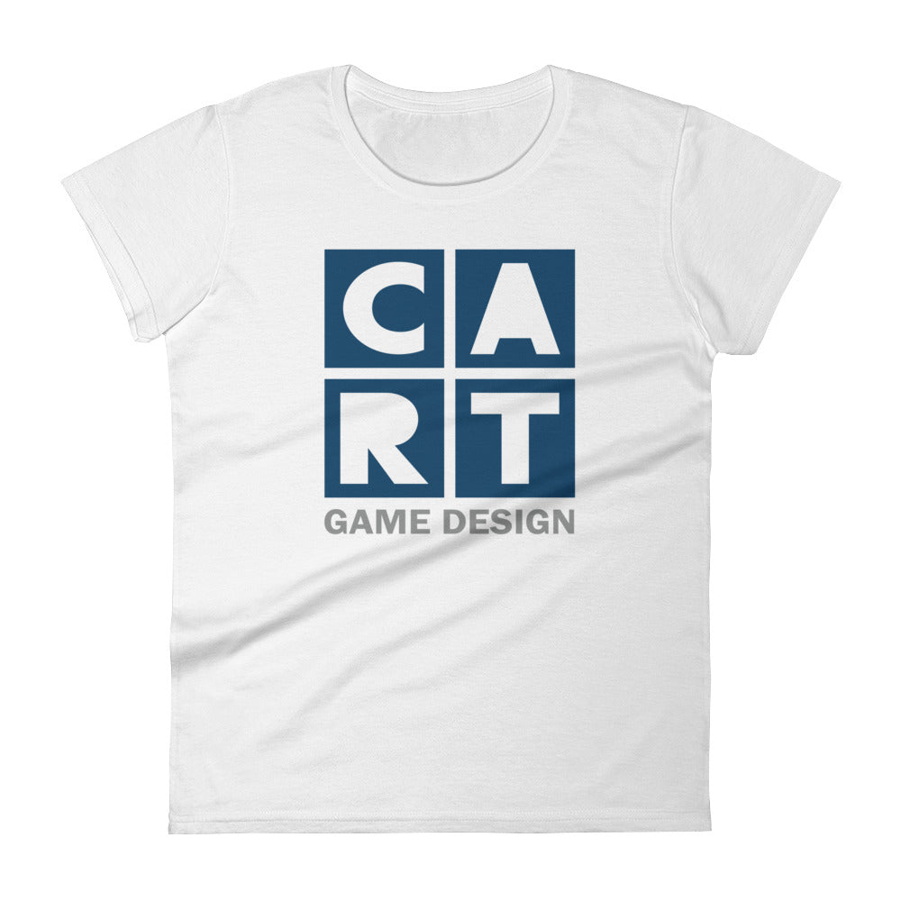 Women's short sleeve t-shirt - game design grey/blue