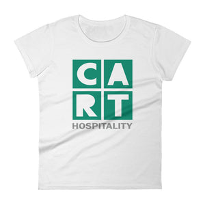 Women's short sleeve t-shirt - hospitality grey/green logo