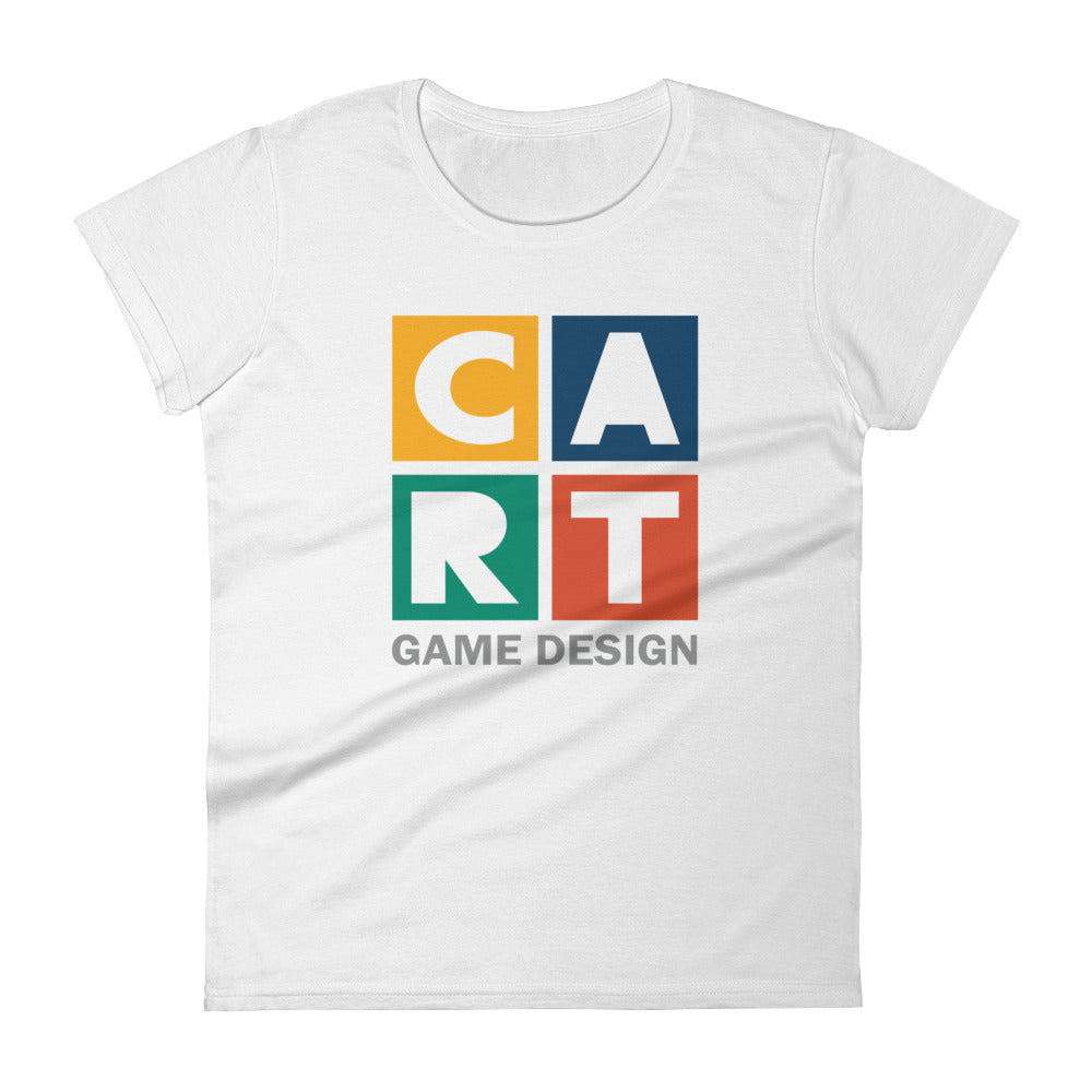 Women's short sleeve t-shirt - game design multi-colored/grey