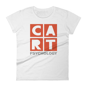 Women's short sleeve t-shirt - psychology grey/red