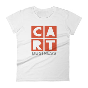 Women's short sleeve t-shirt - business grey/red logo