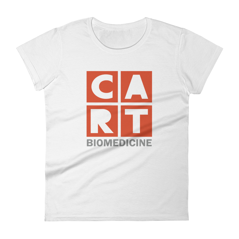 Women's short sleeve t-shirt - biomedicine grey/red logo