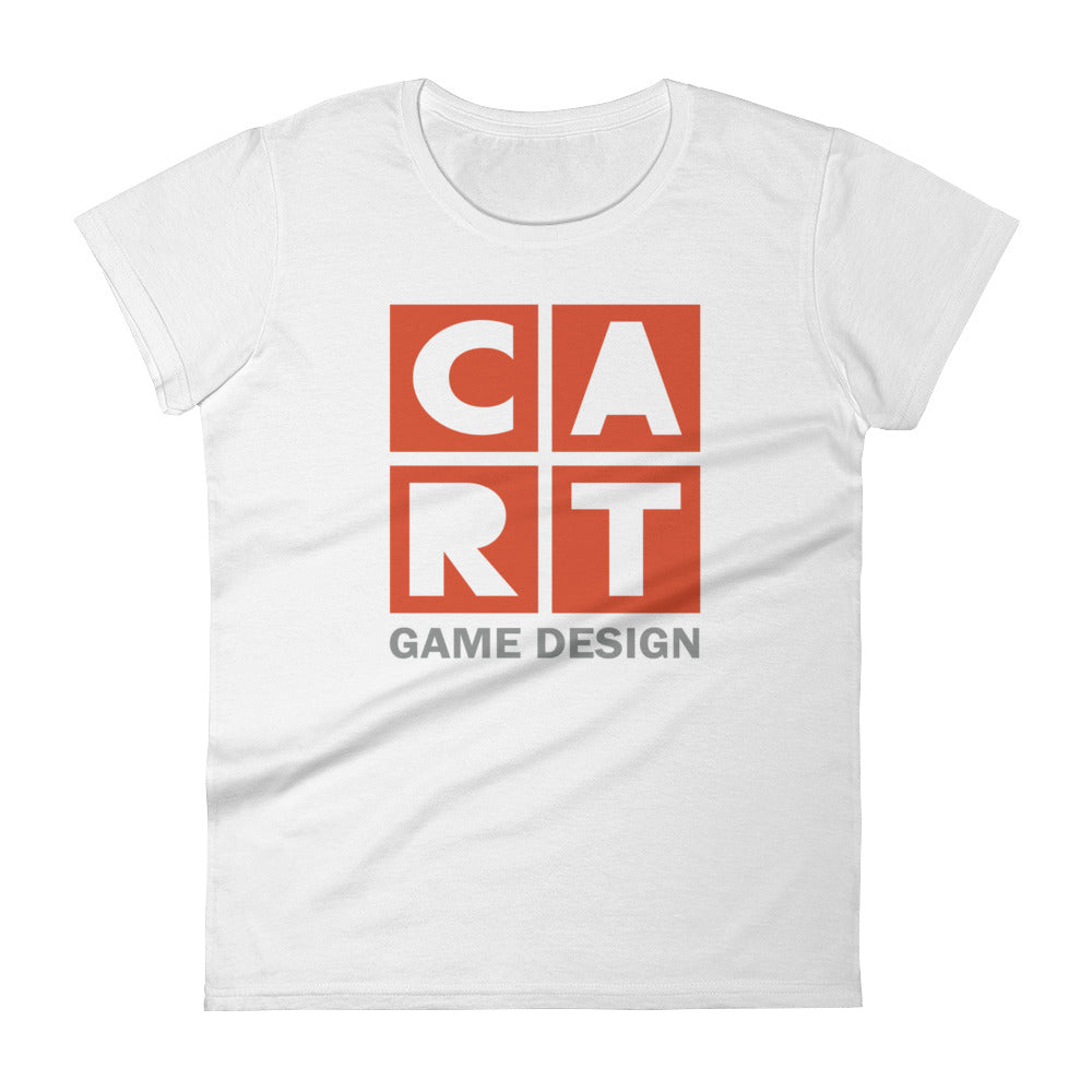 Women's short sleeve t-shirt - game design grey/red
