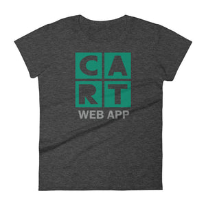 Women's short sleeve t-shirt - Grey/Green Logo