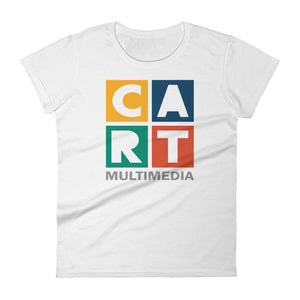 Women's short sleeve t-shirt - multimedia grey/multicolor logo