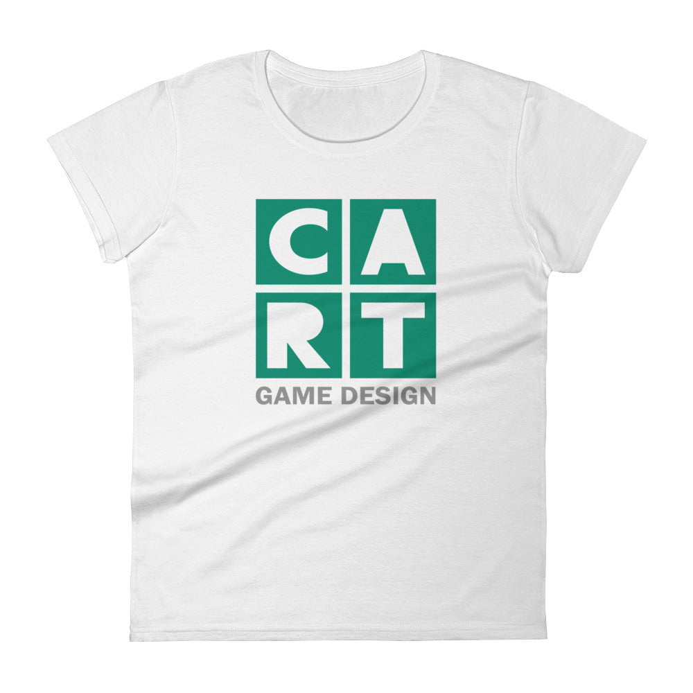 Women's short sleeve t-shirt - game design grey/green