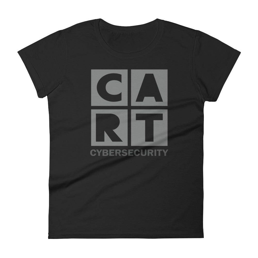 Women's short sleeve t-shirt - cybersecurity black/grey